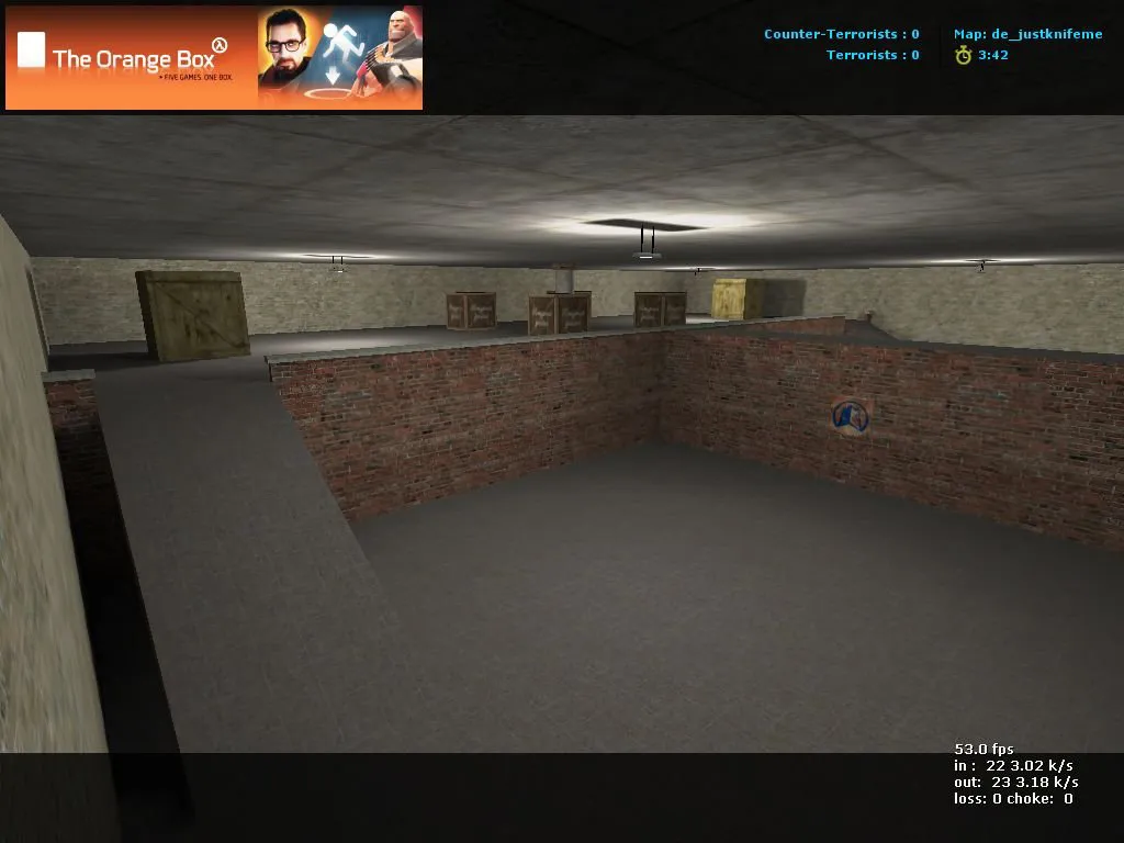 Скачать Карта de_justknifeme для CS 1.6 - Тактика и особенности - Скриншот