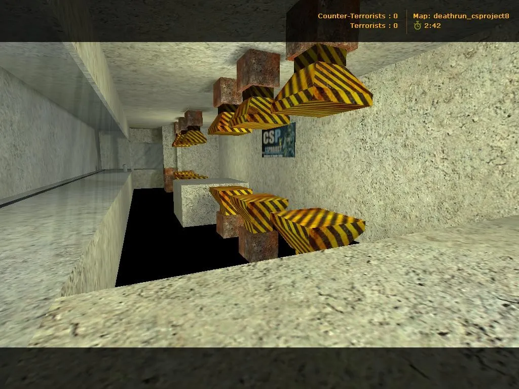 Скачать deathrun_csproject для CS 1.6: карта deathrun, точки, .nav, оптимизация wpoly/epoly - Скриншот