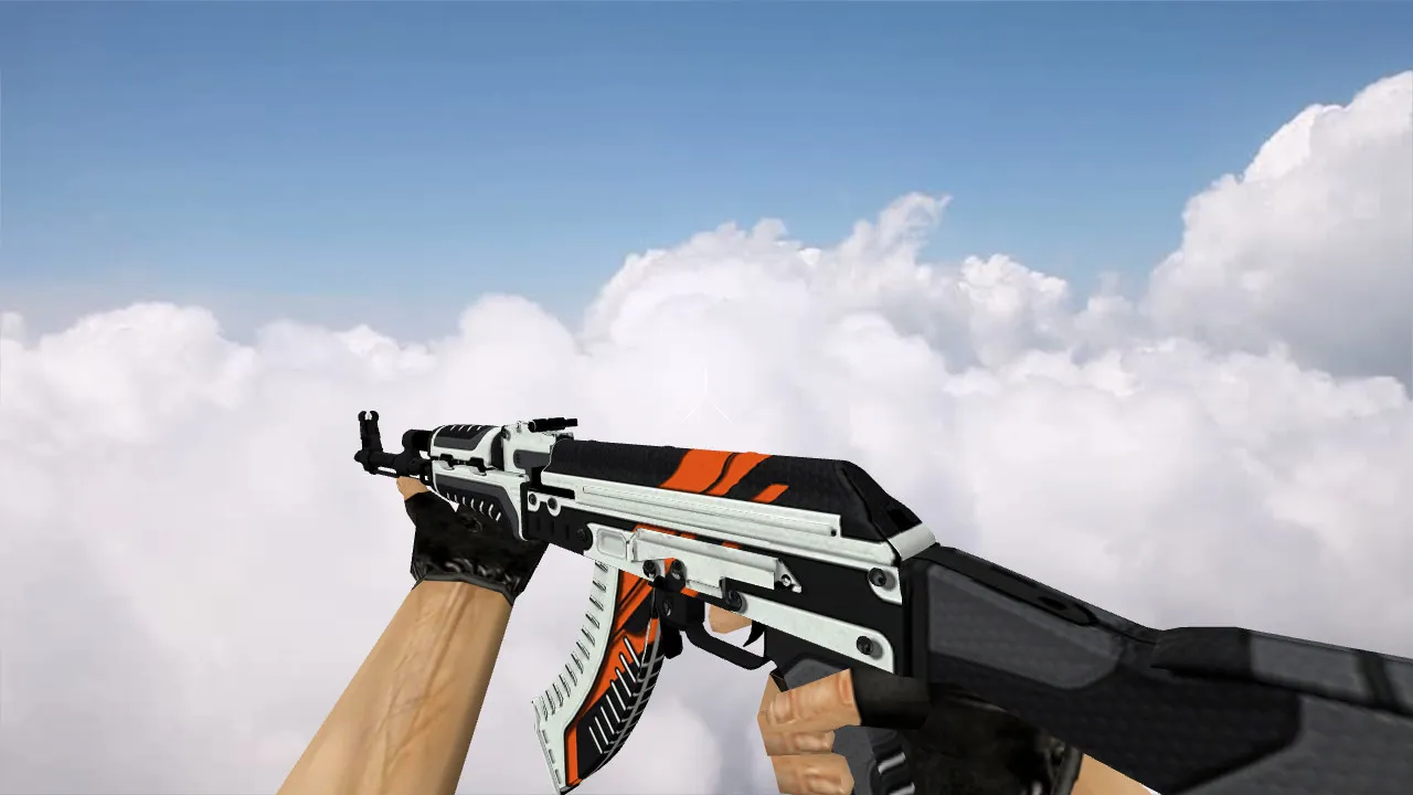 Скачать Модель «AK-47 Orange Vulcan» для CS 1.6: высокое качество и уникальность - Скриншот