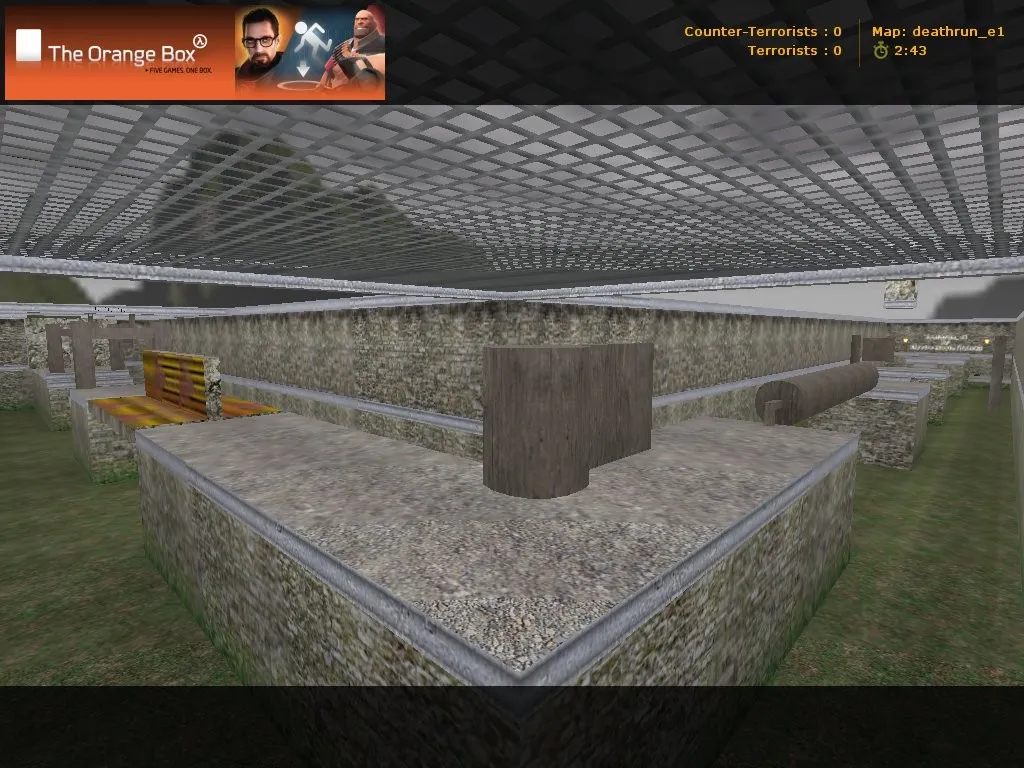 Скачать deathrun_e1 для CS 1.6: карта deathrun, точки, маршруты, .nav и оптимизация под FPS - Скриншот