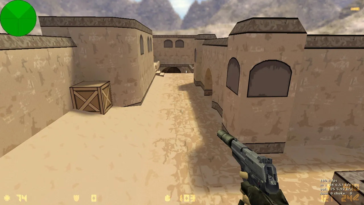 Скачать de_dust2_toon для CS 1.6: карта, тактики за Т и за КТ, оптимизация, .nav и баланс - Скриншот