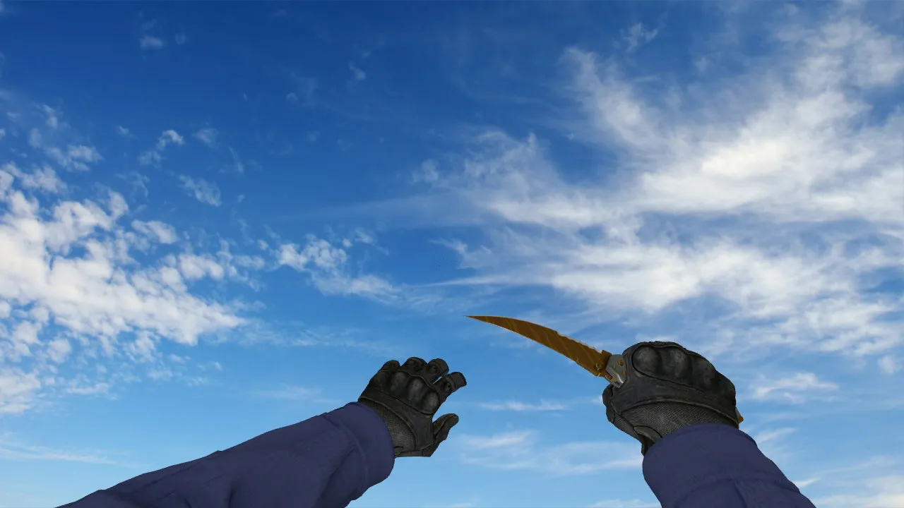 Скачать Flip Knife Golden модель v_knife_flipg для CS 1.6: осмотр, звуки, текстуры и анимации - Скриншот