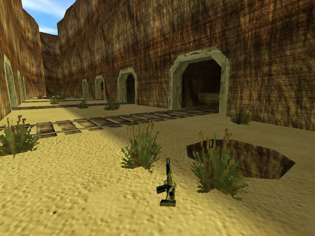 Скачать deathrun_trap_canyon для CS 1.6: ловушки, тактика за спецов и раунды без фейлов - Скриншот