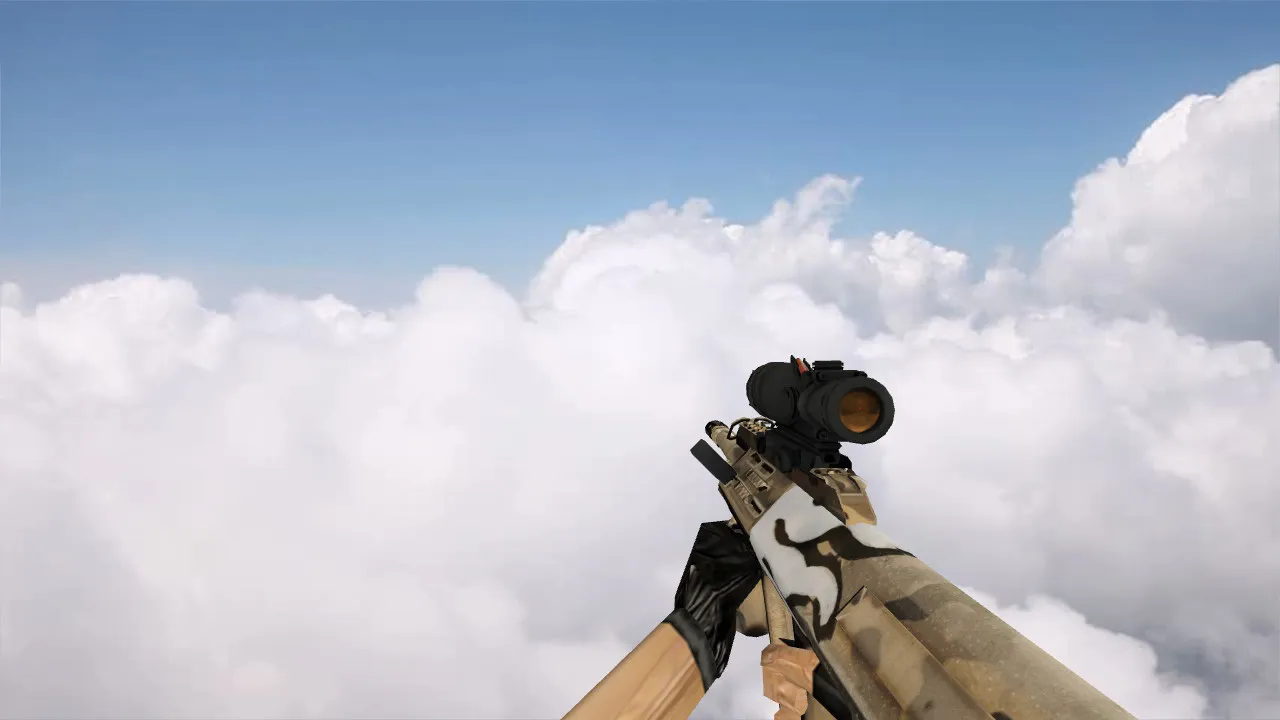 Скачать Модель AUG Desert Revolt для CS 1.6 - Качественная замена - Скриншот