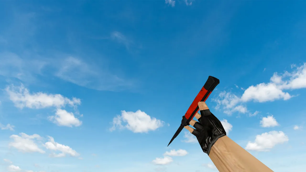 Скачать Модель ножа Стилет Нитро v_ knife для CS 1.6: p_ w_ модели, звук и анимация осмотра - Скриншот
