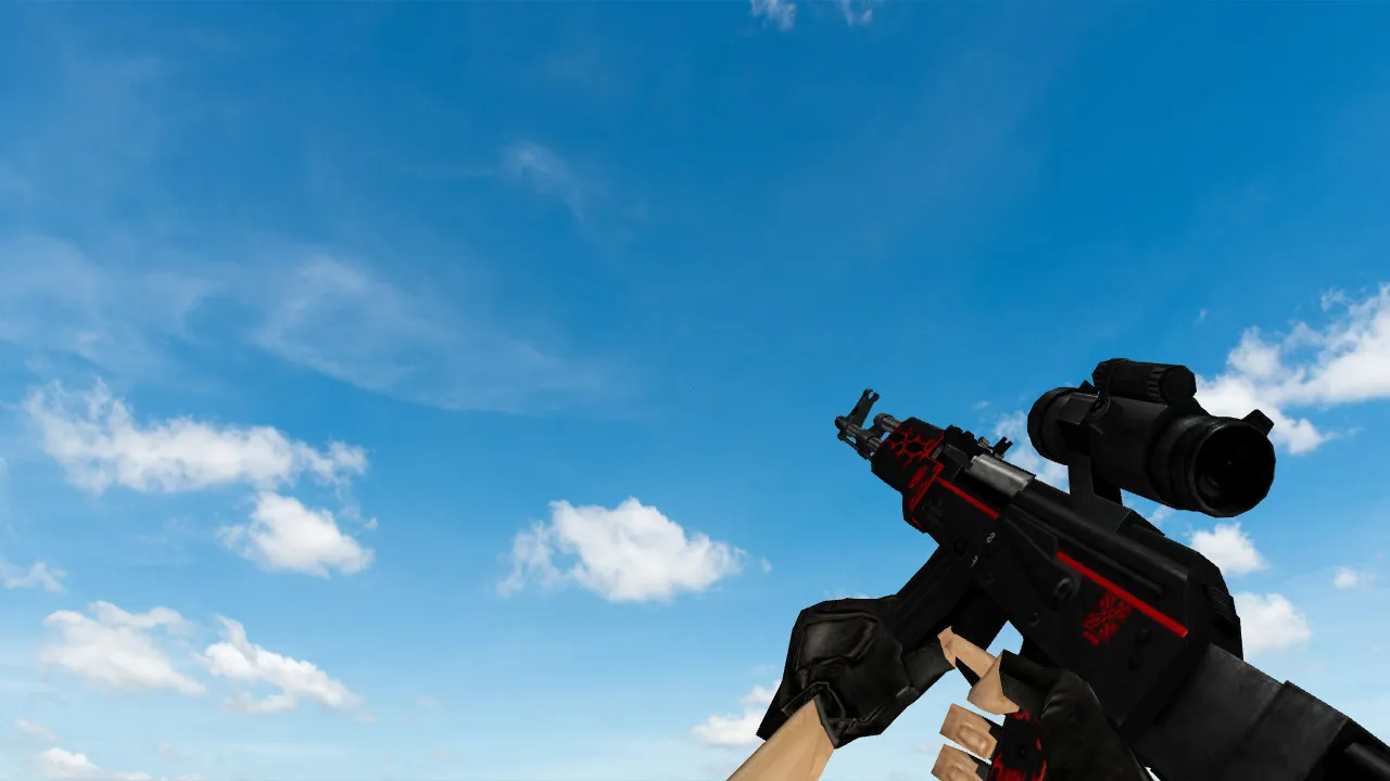 Скачать Модель MP5 «AK74 Красная линия» для CS 1.6 — Вперед к победе - Скриншот