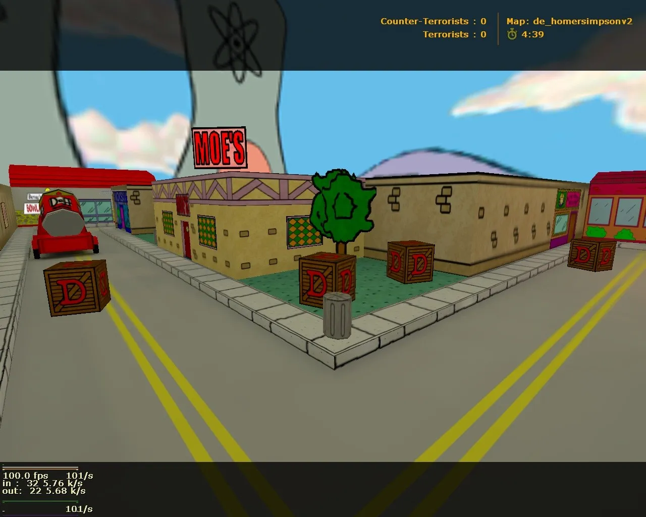 Карта de_homersimpsonv2 для CS 1.6: тактический анализ и особенности — скриншот 1