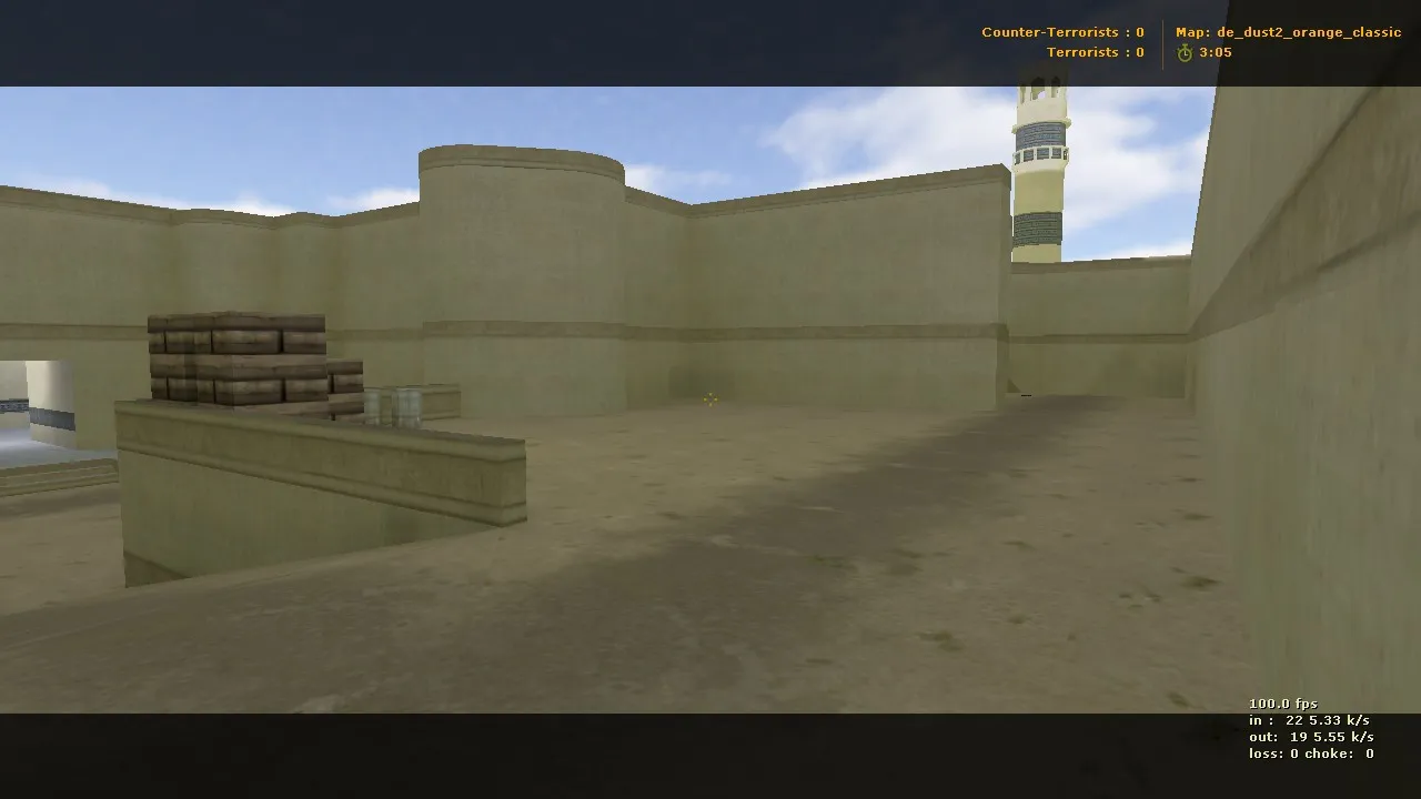 de_dust2_orange_classic для CS 1.6: карта DE, точки, баланс сторон и оптимизация — скриншот 4
