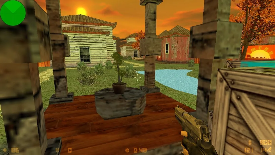 Скачать de_china_village для CS 1.6: точки за CT/T, тактики, .nav для ботов и оптимизация карты - Скриншот