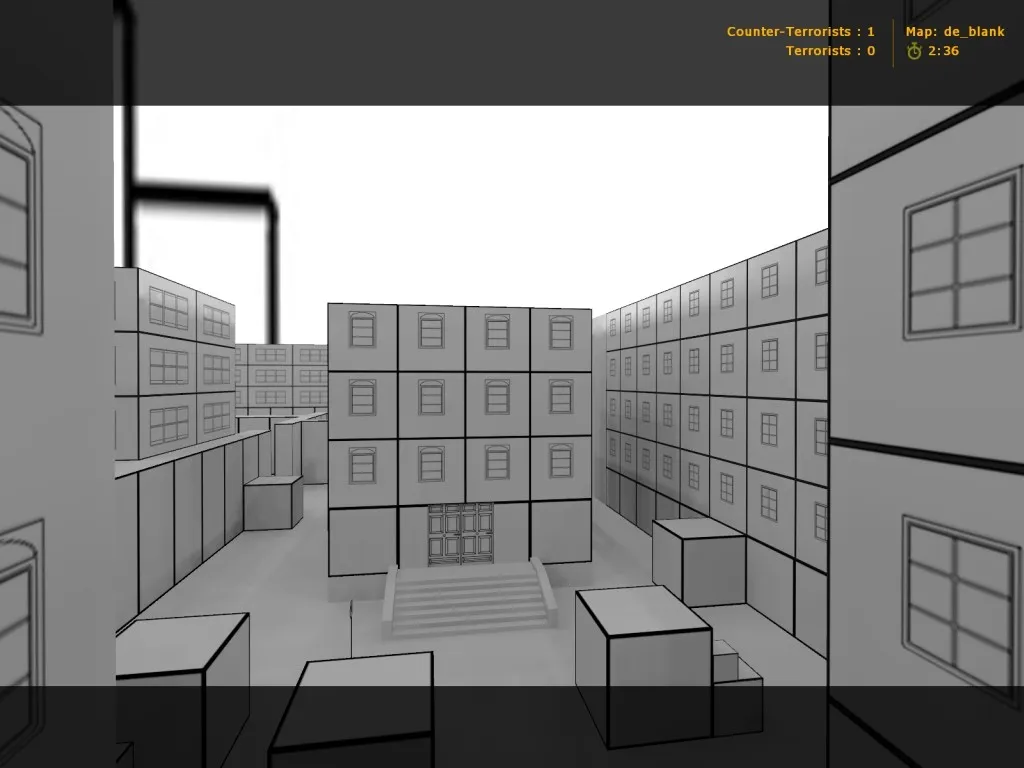 Карта de_blank для CS 1.6: точки, баланс сторон, оптимизация и .nav для ботов — скриншот 3