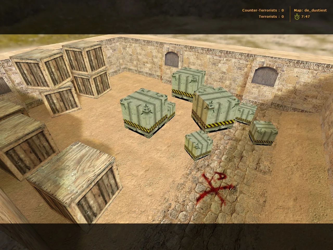 Скачать Карта de_dustiest для CS 1.6: тактика за терр и спецназ, точки, .nav и оптимизация wpoly/epoly - Скриншот