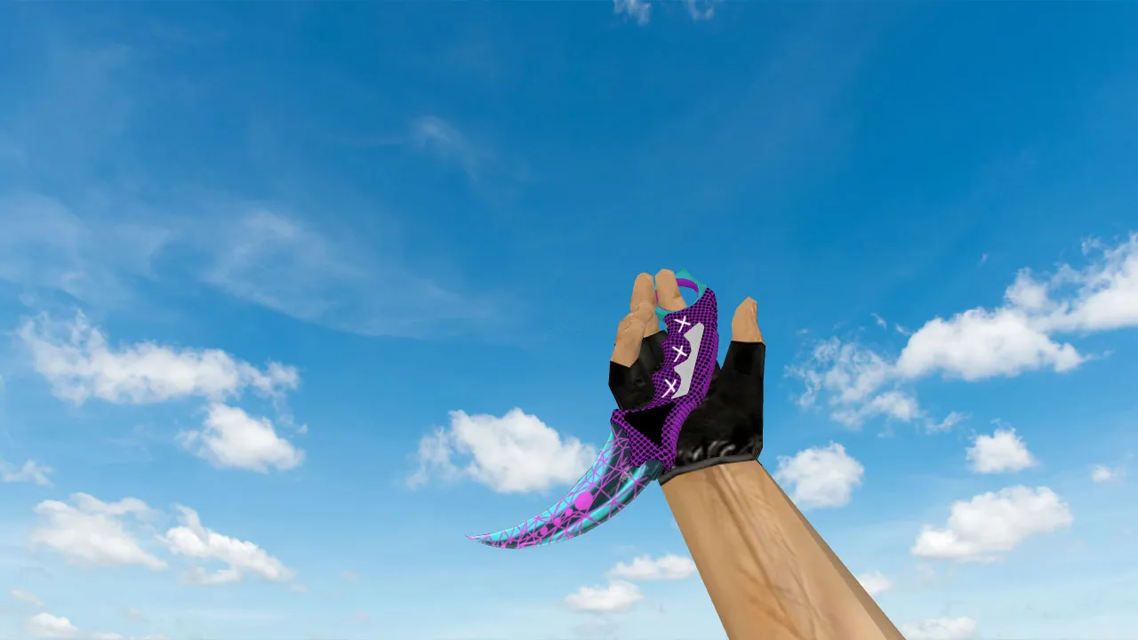 Скачать Модель ножа «Karambit Script Booster» v_ w_ p_ для CS 1.6: звук, анимация осмотра, текстуры - Скриншот