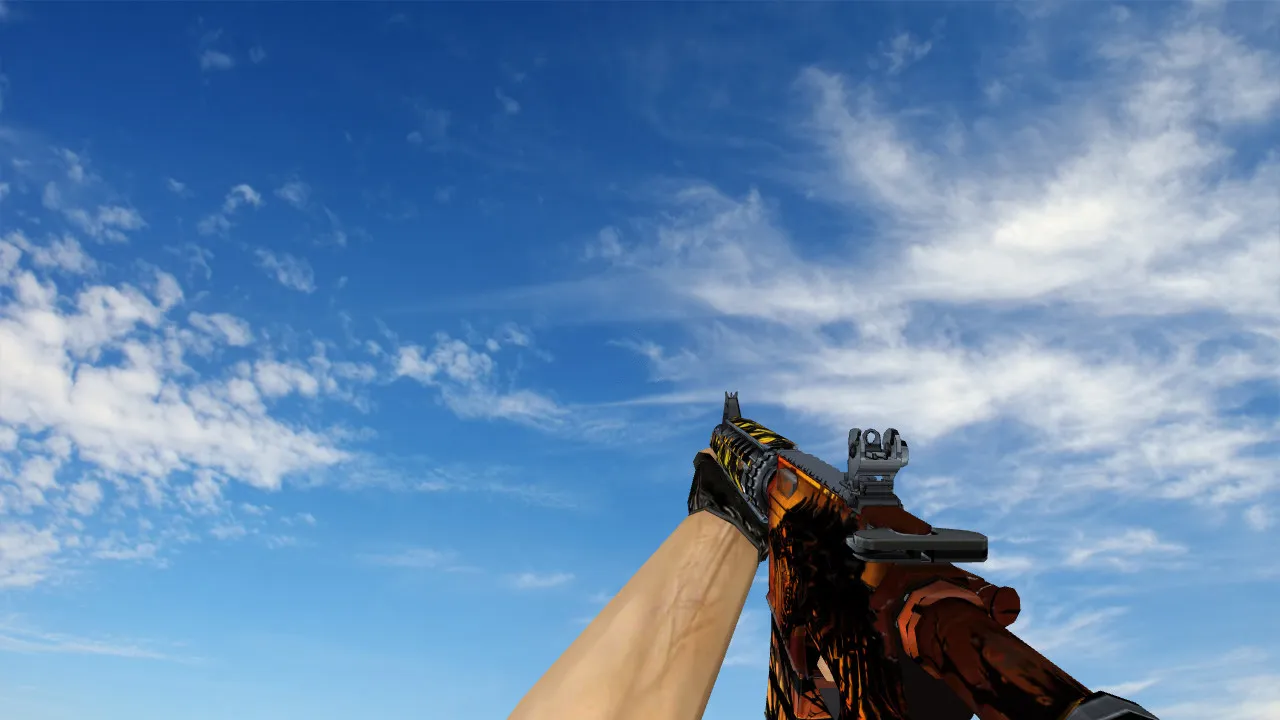 Скачать Модель M4A4 Hound для CS 1.6: v_/p_/w_ модели, звуки, анимация осмотра, качество текстур - Скриншот