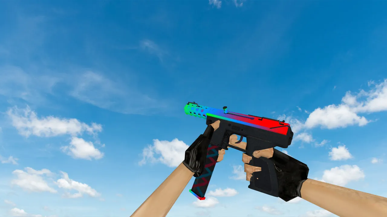 Скачать Модель TEC-9 «Радужный» для CS 1.6 - Качество и уникальность - Скриншот