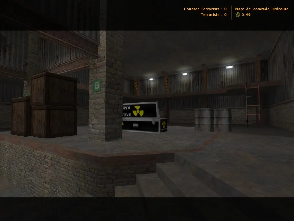 Скачать Карта de_comrade_3rdroute для CS 1.6: тактика за CT/T, точки, .nav и оптимизация - Скриншот