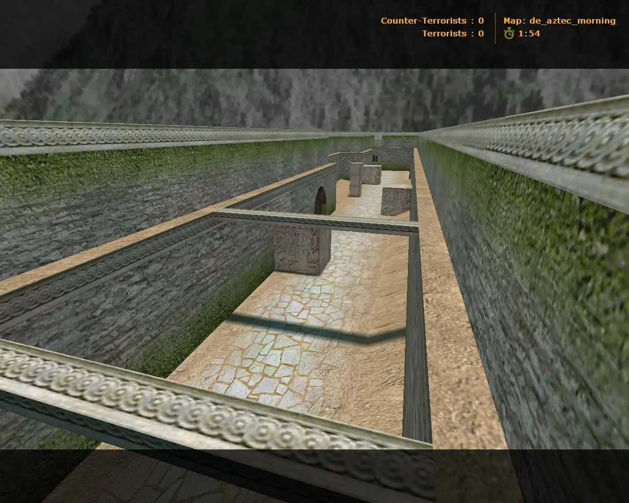 Скачать Карта de_aztec_morning для CS 1.6: тактика за А/В, точки, .nav, оптимизация wpoly/epoly и советы по настройке - Скриншот