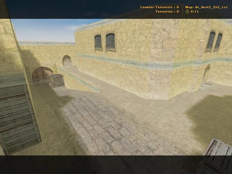 Скачать de_dust2_2x2_css карта для CS 1.6: точки, маршруты, боты (.nav) и оптимизация wpoly/epoly - Скриншот