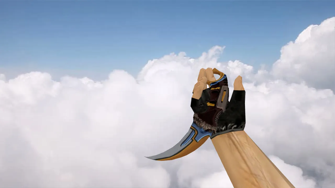 Скачать Модель ножа Karambit Taruk Clan v_ p_ w_ для CS 1.6: звуки, анимация осмотра, качество текстур - Скриншот