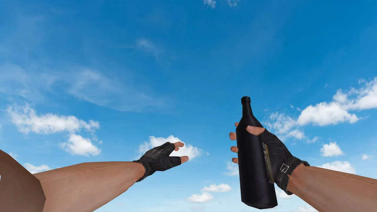 Скачать Модель «Bottle Grenade» для CS 1.6: v_ p_ w_ файлы, звуки, осмотр и текстуры гранаты - Скриншот