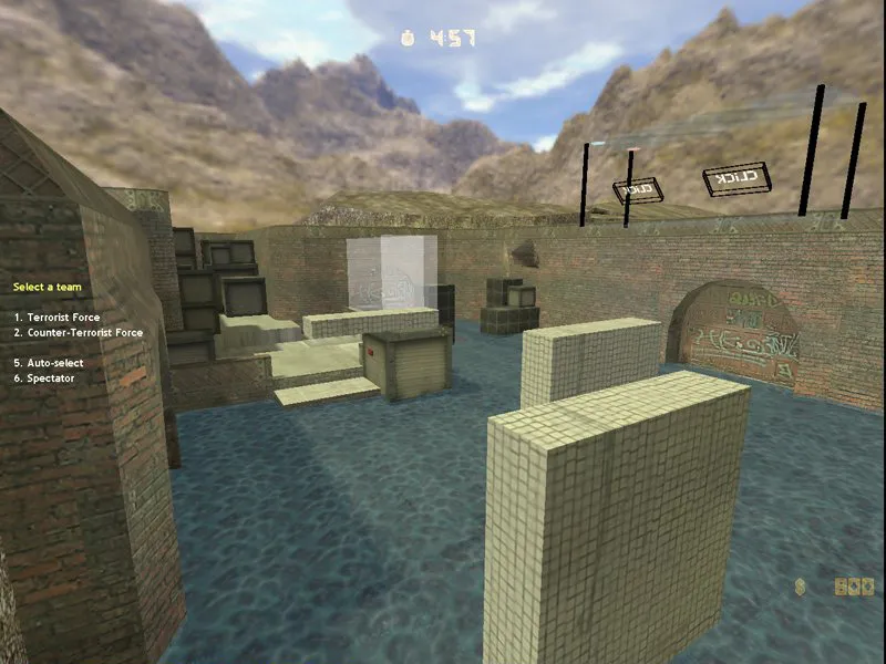 Скачать deathrun_dust2_click21 для CS 1.6: тактика за Terror/CT, точки, боты и оптимизация карты - Скриншот