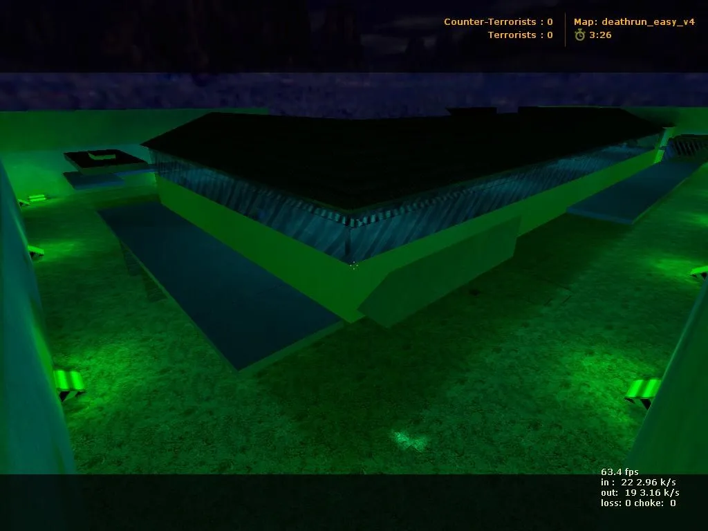 Скачать deathrun_easy_v4 для CS 1.6: точки, боты по .nav, оптимизация карты и запуск без подмен - Скриншот