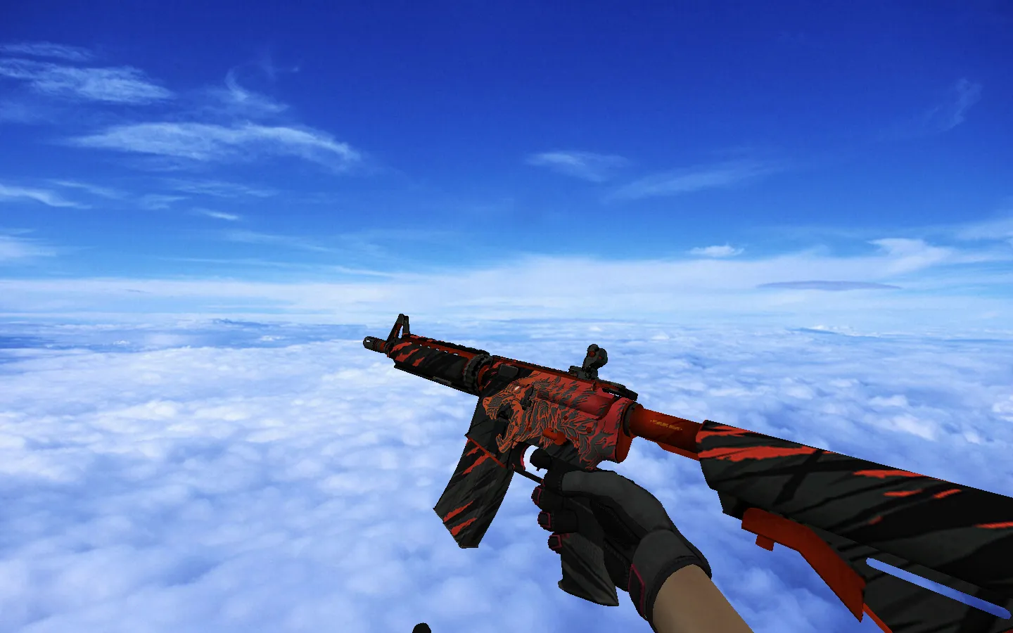 Скачать Модель M4A4 Howl (Old) v_model p_model w_model для CS 1.6: звуки, анимация осмотра и текстуры - Скриншот