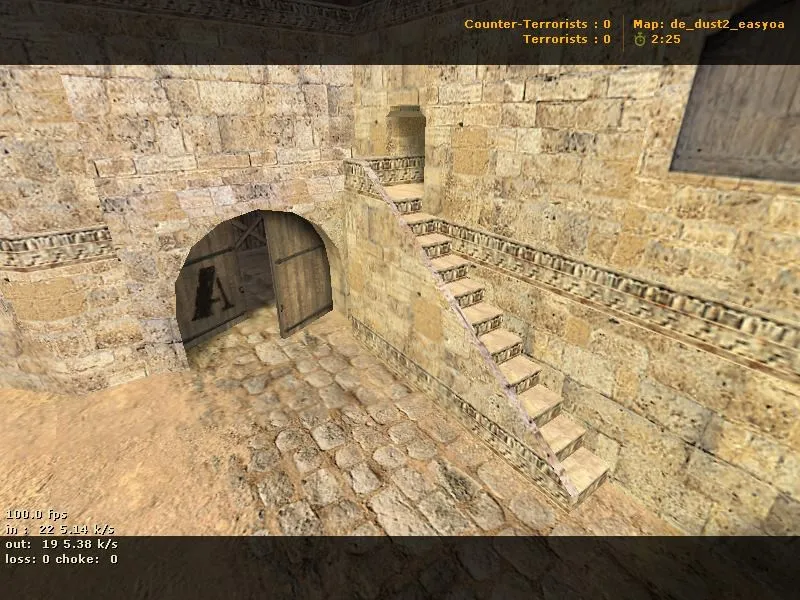 de_dust2_easyoa — DE карта для CS 1.6: точки, маршруты, .nav, оптимизация и боты — скриншот 10