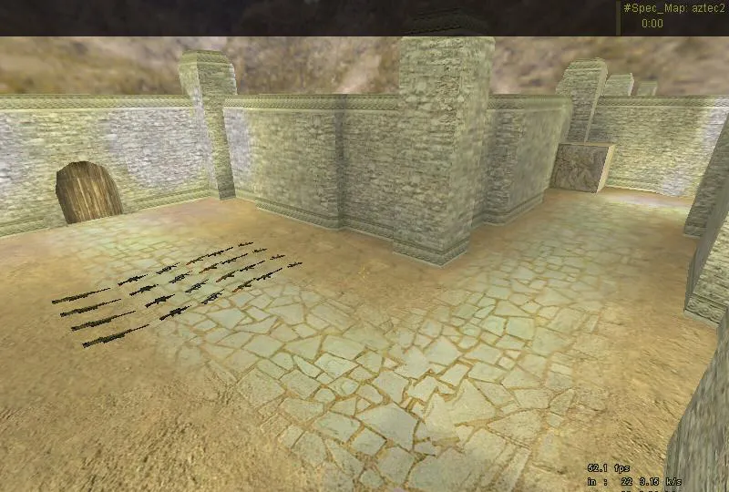 Скачать de_aztec4 для CS 1.6: тактики за Т и КТ, точки контроля, оптимизация и .nav для ботов - Скриншот