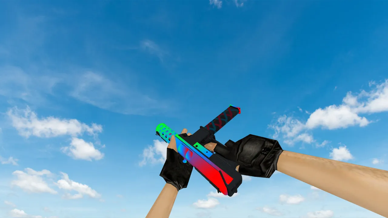 Скачать Модель TEC-9 «Радужный» для CS 1.6 - Качество и уникальность - Скриншот