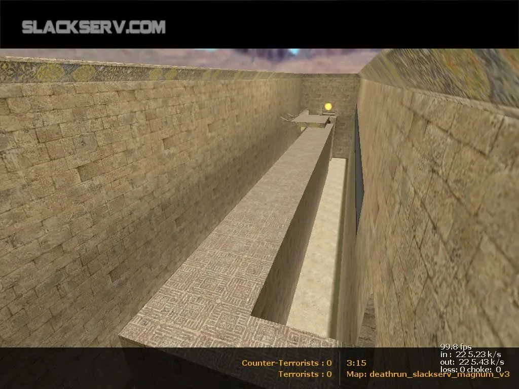 Скачать deathrun_slackserv_magnum для CS 1.6: тактика за Т и КТ, точки, боты и оптимизация карты - Скриншот