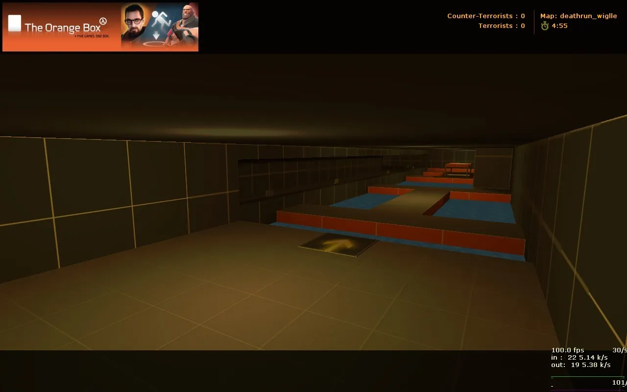 deathrun_wiglle для CS 1.6: карта deathrun, точки, тайминги и настройка сервера без лишней возни — скриншот 1