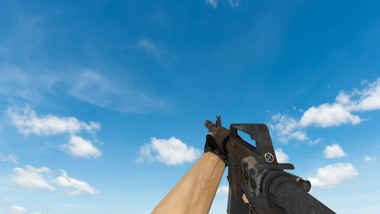 Модель M4A1 66 Gun v_ для CS 1.6: w_ p_ модели, звук, анимация осмотра, текстуры и настройка — скриншот 3