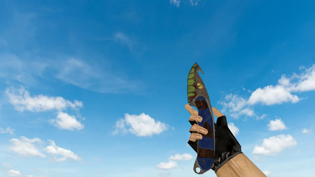 Скачать Модель v_ «Gut Knife Evil» для CS 1.6: p_ и w_ файлы, звуки, анимация осмотра, текстуры и настройка - Скриншот
