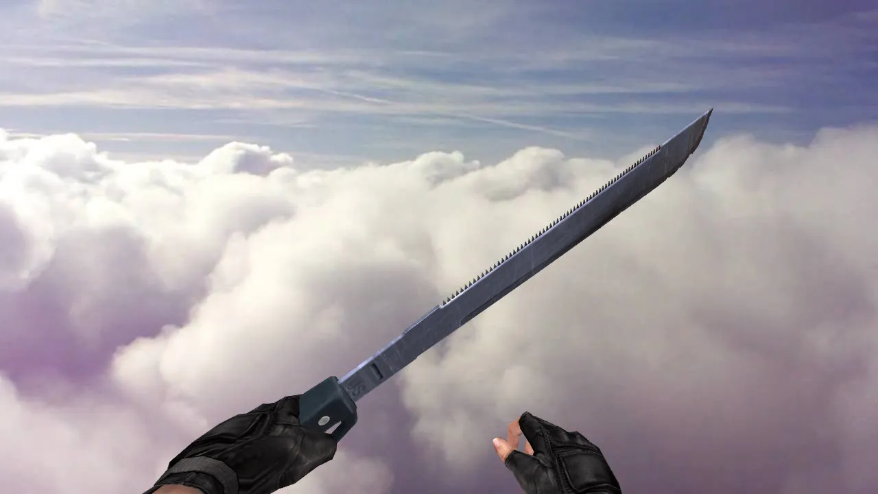 Модель ножа «Commando Machete» v_ и p_ для CS 1.6: звуки, анимация осмотра, текстуры — скриншот 1
