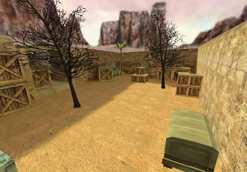 Скачать de_dust_topshot для CS 1.6: тактика сторон, точки, боты (.nav), оптимизация wpoly/epoly - Скриншот
