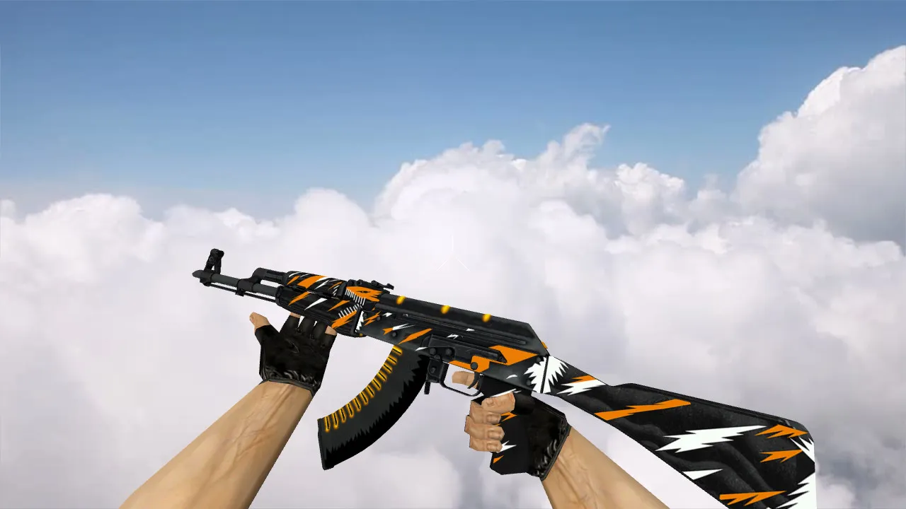 Скачать Модель v_ оружия AK-47 The Slayer (p_ и w_) для CS 1.6: звуки, анимация осмотра, текстуры и настройка - Скриншот