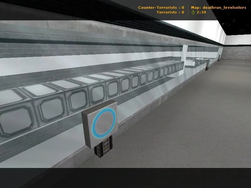 deathrun_levelcolors — карта Deathrun для CS 1.6: точки, рейты, навигация ботов и настройка — скриншот 1