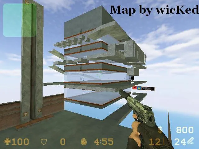Скачать deathrun_kosova для CS 1.6: карта deathrun, точки, тактика за терр и кт, оптимизация и .nav - Скриншот