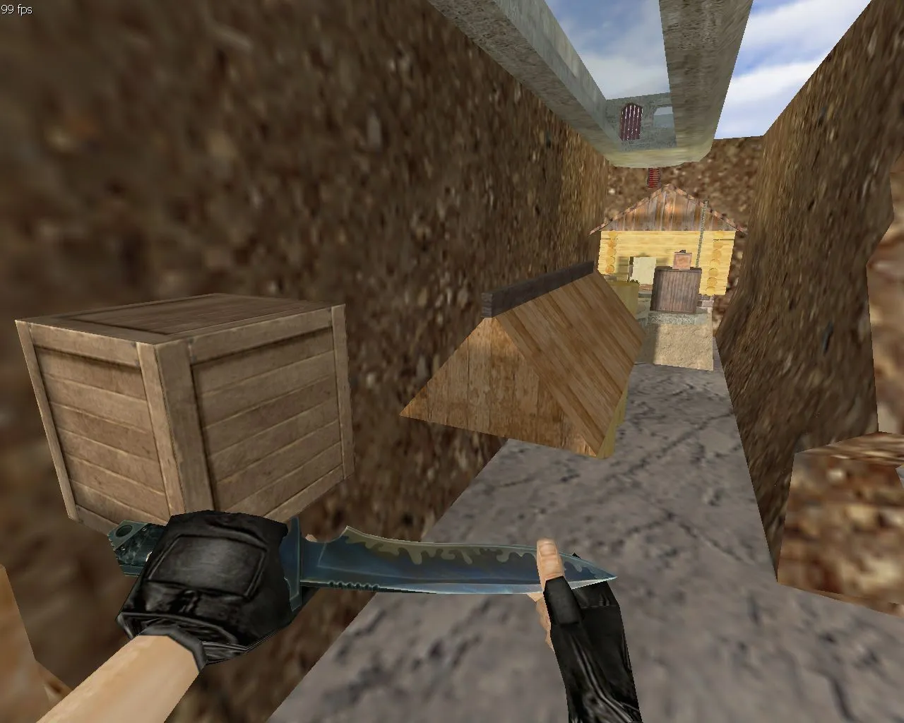 Скачать deathrun_woods2 карта для CS 1.6: тактика за терроров и CT, точки, .nav, оптимизация wpoly/epoly - Скриншот
