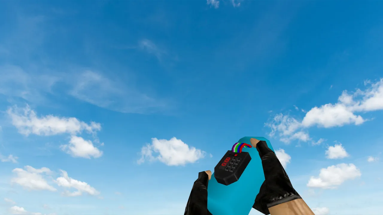 Скачать Модель «C4 Sky Blue» v_ для CS 1.6: звуки, анимация осмотра, качество текстур и точная модель - Скриншот
