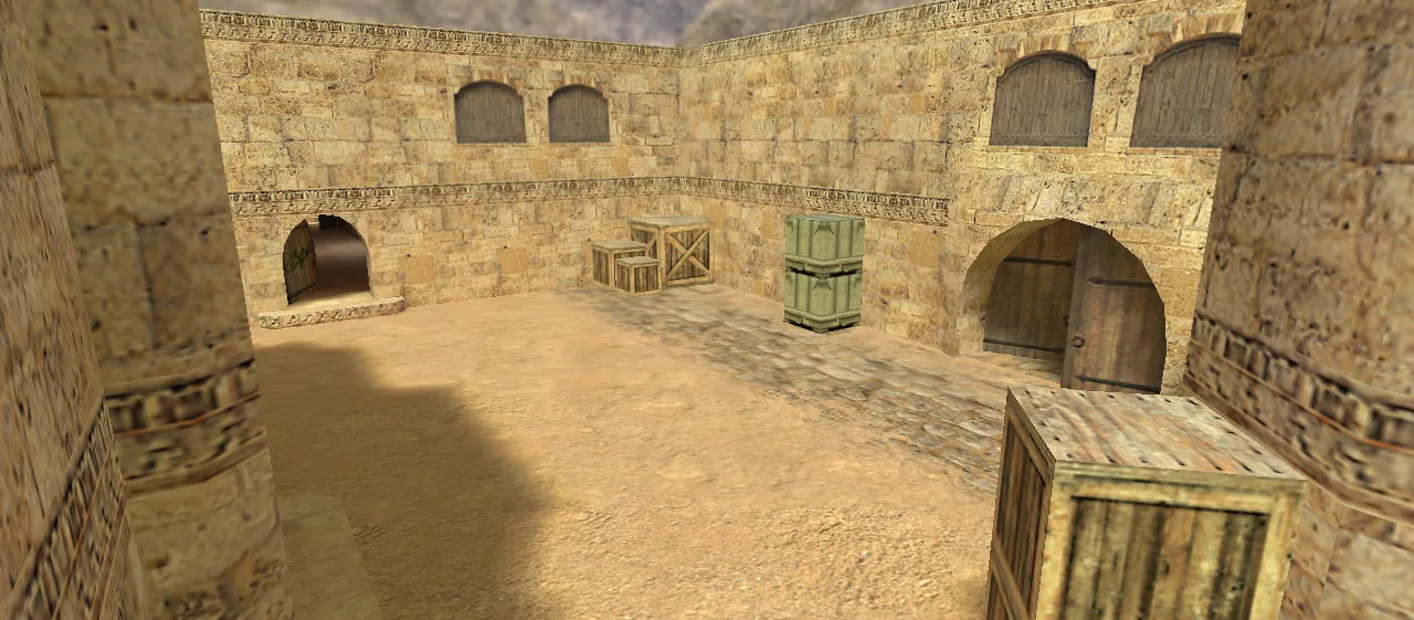 Скачать Карта de_dust2_bsa для CS 1.6: дым, точки и проходы, баланс сторон, .nav для ботов, оптимизация BSP - Скриншот