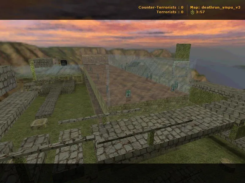 Скачать deathrun_ympu_v3 — карта Deathrun для CS 1.6: ловушки, раунды, точки за T и CT, .nav и оптимизация - Скриншот