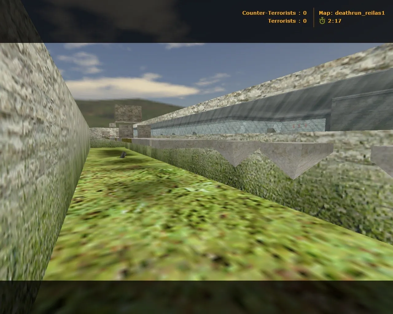 Скачать deathrun_reilas для CS 1.6: карта deathrun, точки обороны, раунды и настройка для ботов - Скриншот