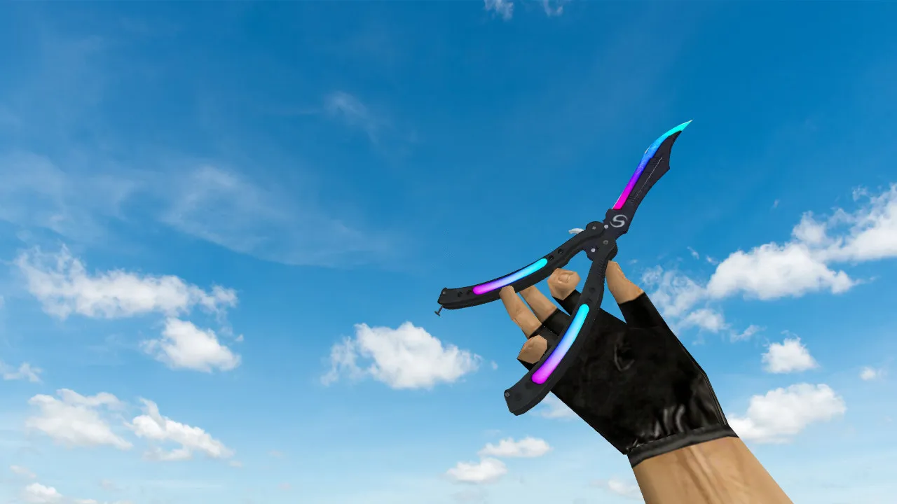Скачать Модель «Butterfly Knife Neo Assasin» v_ и p_ для CS 1.6: звуки, анимация осмотра, текстуры и настройка - Скриншот