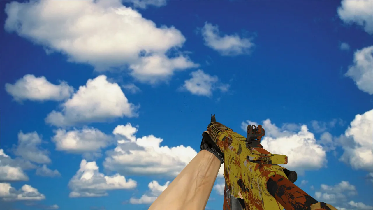 Скачать М4А1 «M4A4 Machinery» v_ p_ w_ модели для CS 1.6: звуки, анимация осмотра, текстуры и настройка - Скриншот