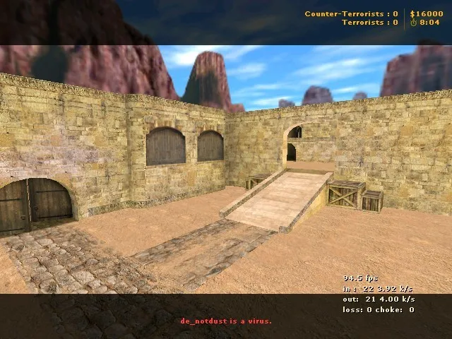Скачать Карта de_notdust для CS 1.6: оптимизация и тактика - Скриншот
