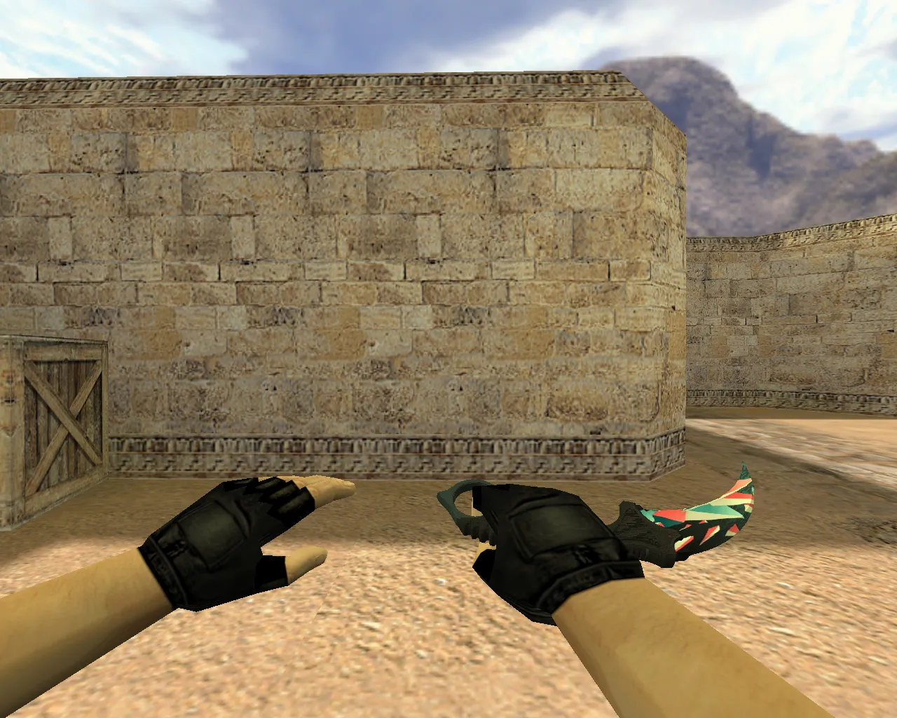 Скачать v_knife_karambit_buystvo_krask_red: Нож Керамбит «Буйство красок» для CS 1.6 - Скриншот