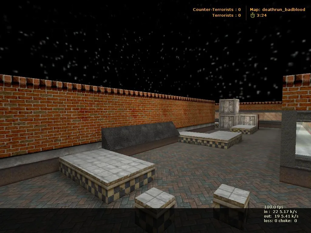 Скачать deathrun_badblood для CS 1.6: тактика за Т и КТ, точки, .nav и оптимизация карты - Скриншот