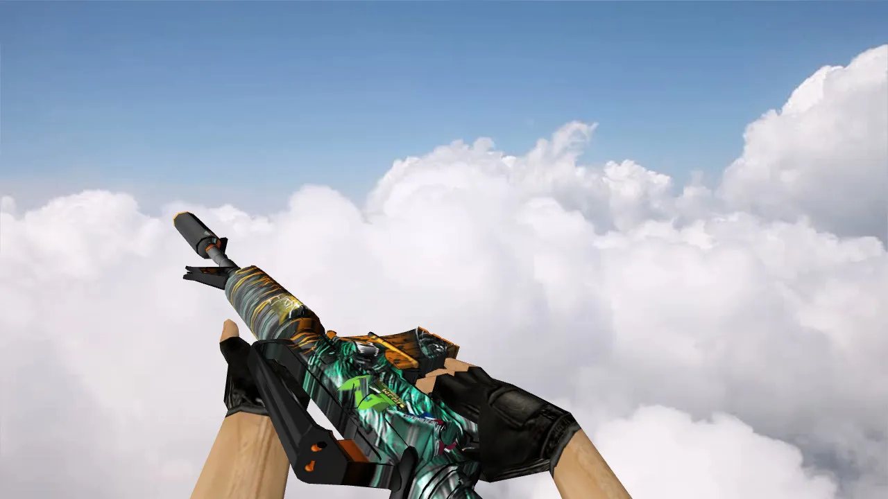 Скачать Модель M4A1 Dark Jungle v_, p_, w_ для CS 1.6: звуки, анимация осмотра и качество текстур - Скриншот