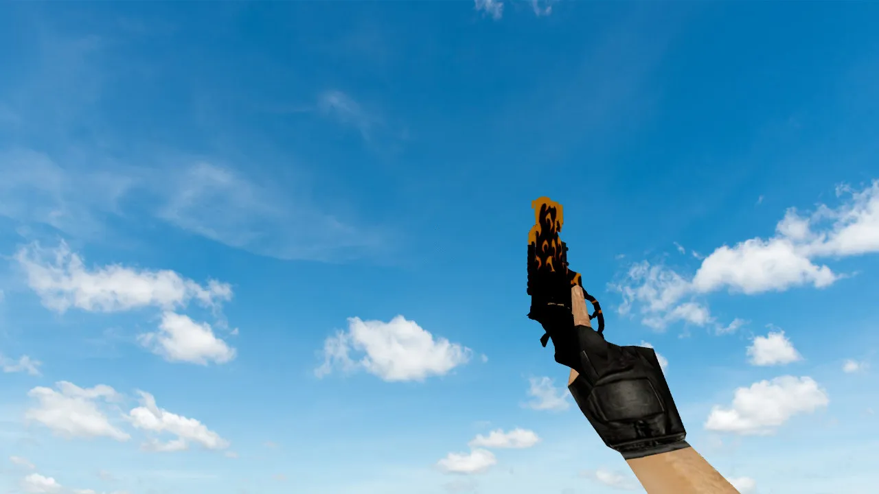 Скачать Модель R8 Revolver 'Пламя' для CS 1.6 - Уникальный скин - Скриншот